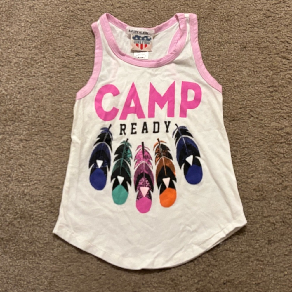 Junk Food Clothing Camp Ready Tank Top girls size 5